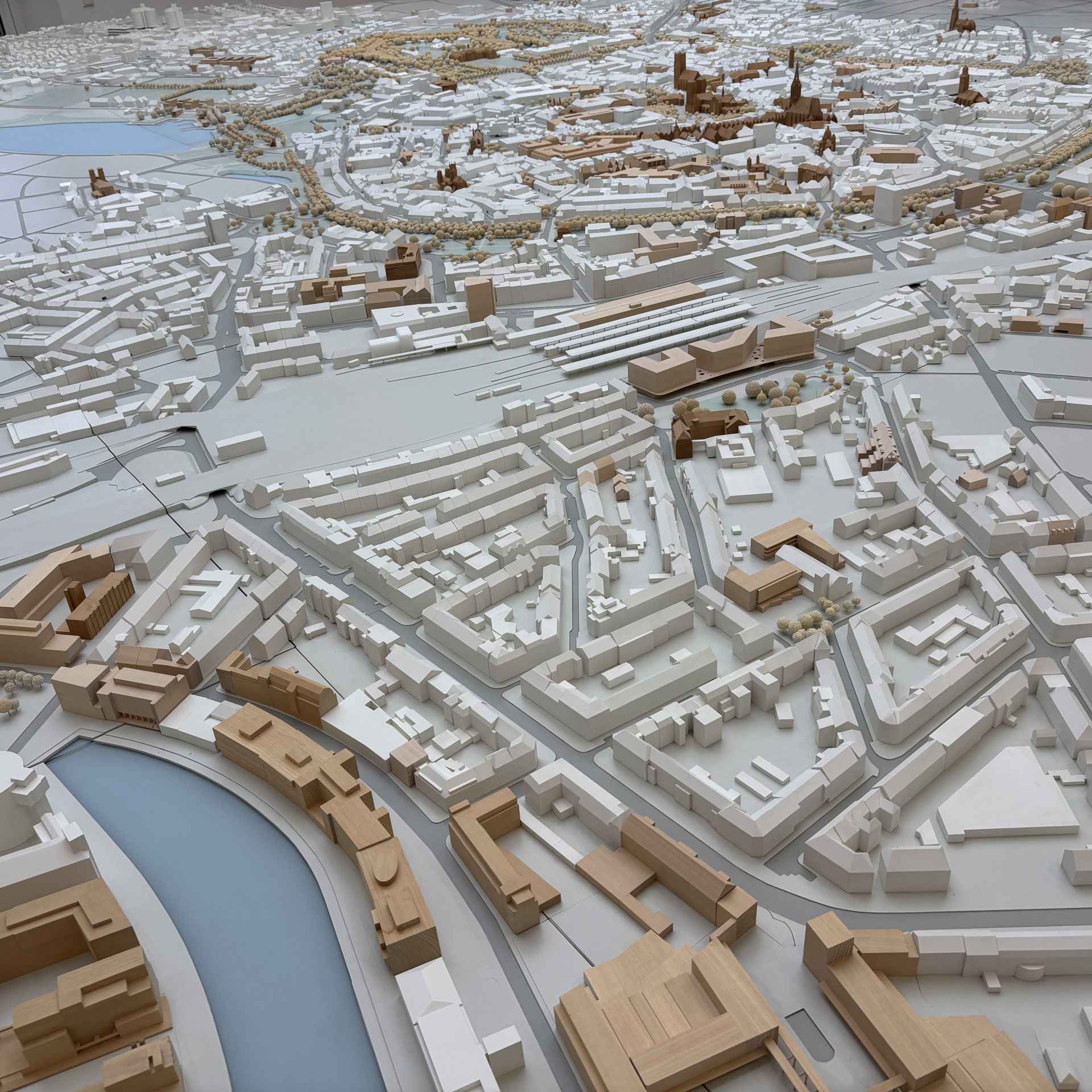 Münster Modell: Blick vom Hafen zur Altstadt - Foto: Münster Modell e.V.