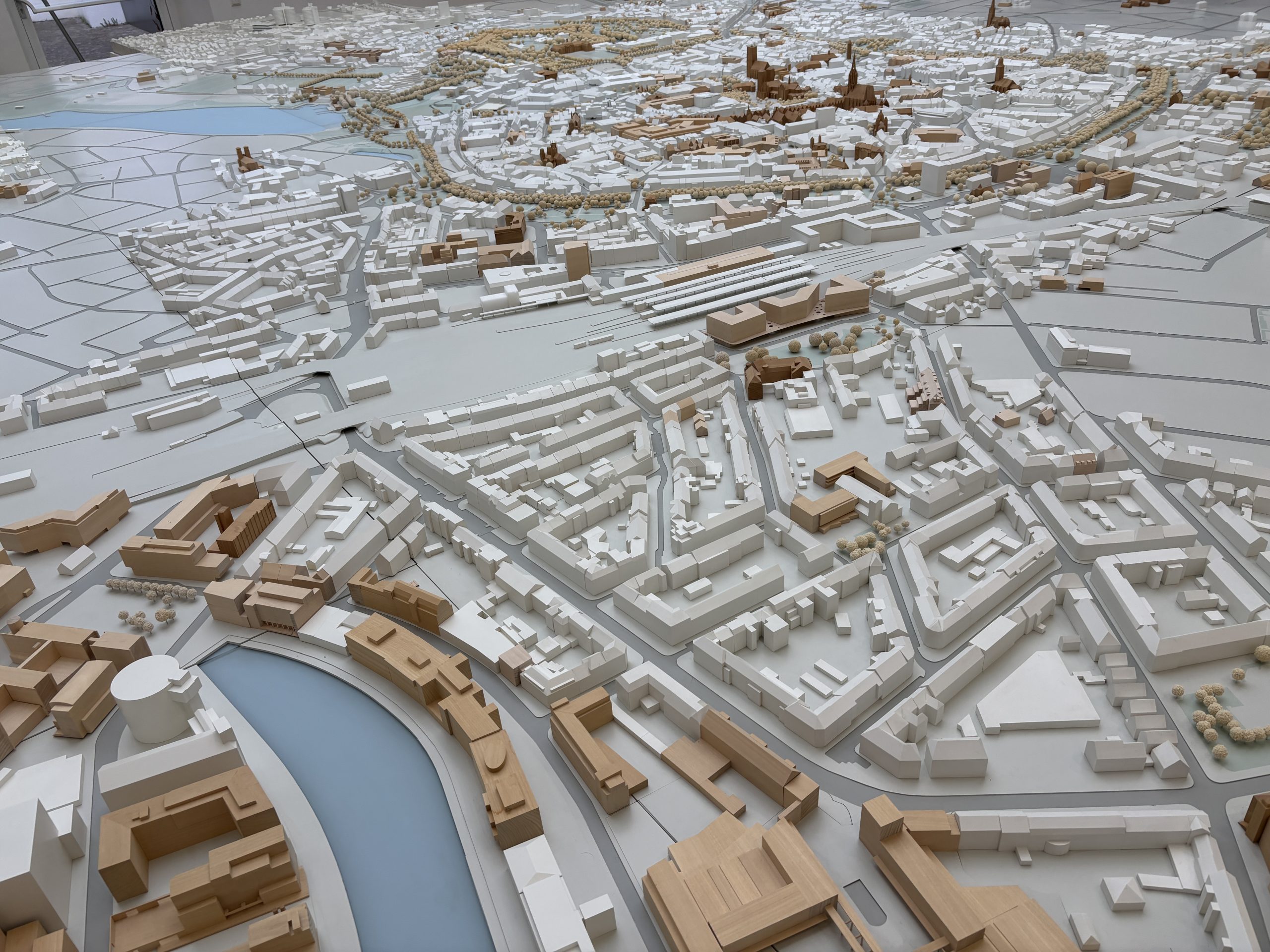 Münster Modell: Blick vom Hafen zur Altstadt - Foto: Münster Modell e.V.